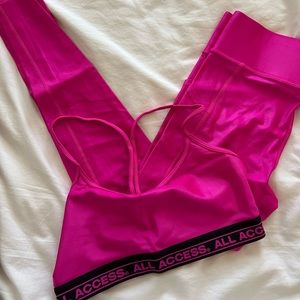All access hot pink matching set